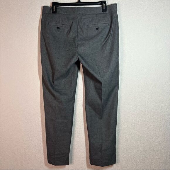 Banana Republic Gray Midi Flat Front Straight Leg Trouser Pants Womens Size 6 - Picture 5 of 8